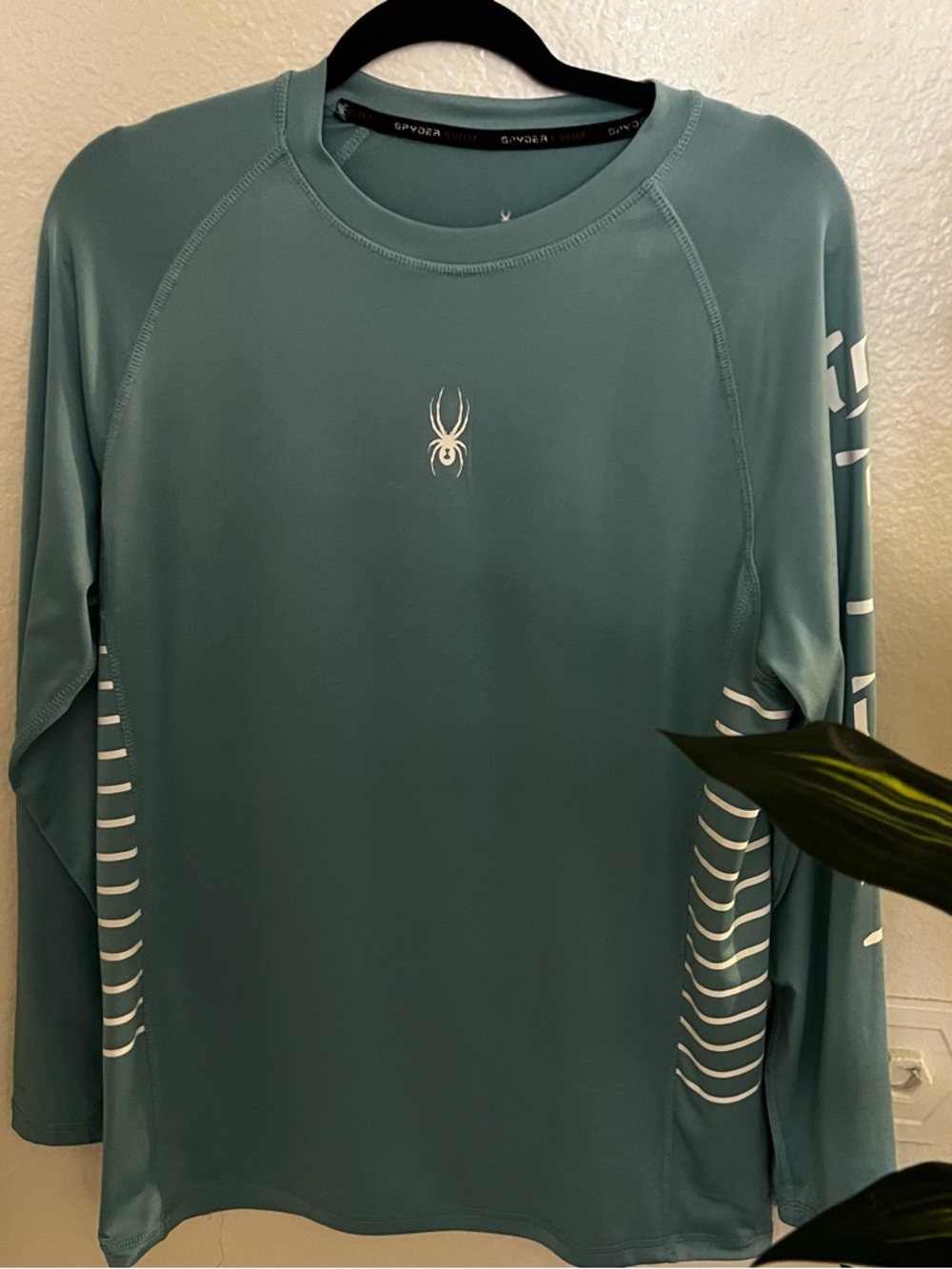 Spyder Teal Green Long Sleeve Swim Top